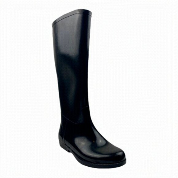 Cougar Shoes - COUGAR WOMENS Black Rider Tall Waterproof Rubber Rain Boots US 6M